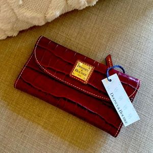 Dooney & Bourke red leather wallet brand new with tags